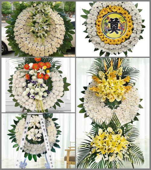 山东青岛平度市旧店镇东连格庄村花圈速递